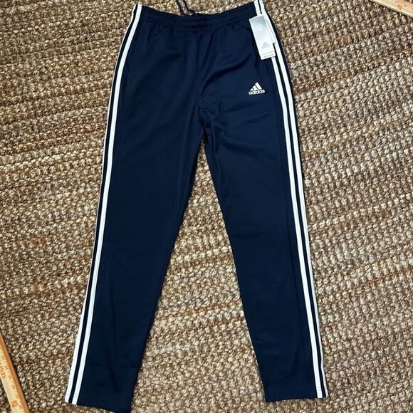 New Adidas Tricot Ankle Zip Track Pants HF9322 Blue/White - Picture 1 of 9